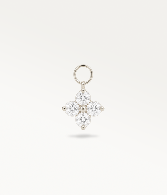 TrÚfle Poésie charm, silver-tone, front view