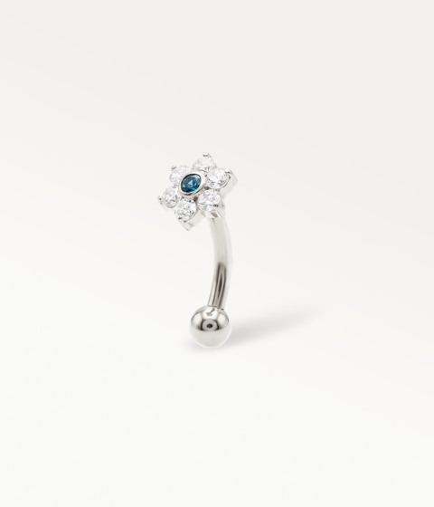 Jolane Bleu Curved Barbell - Silver-tone