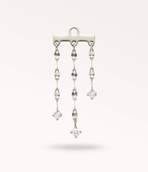 Céleste chaine boucle d'oreille - Argenté / L'unité