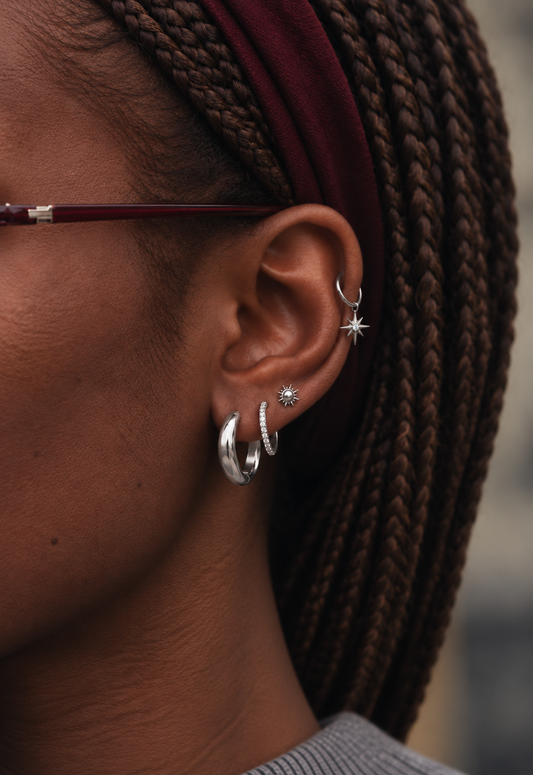 Combinación Solaria con acabado en tono de oro blanco de Solstice Bijoux