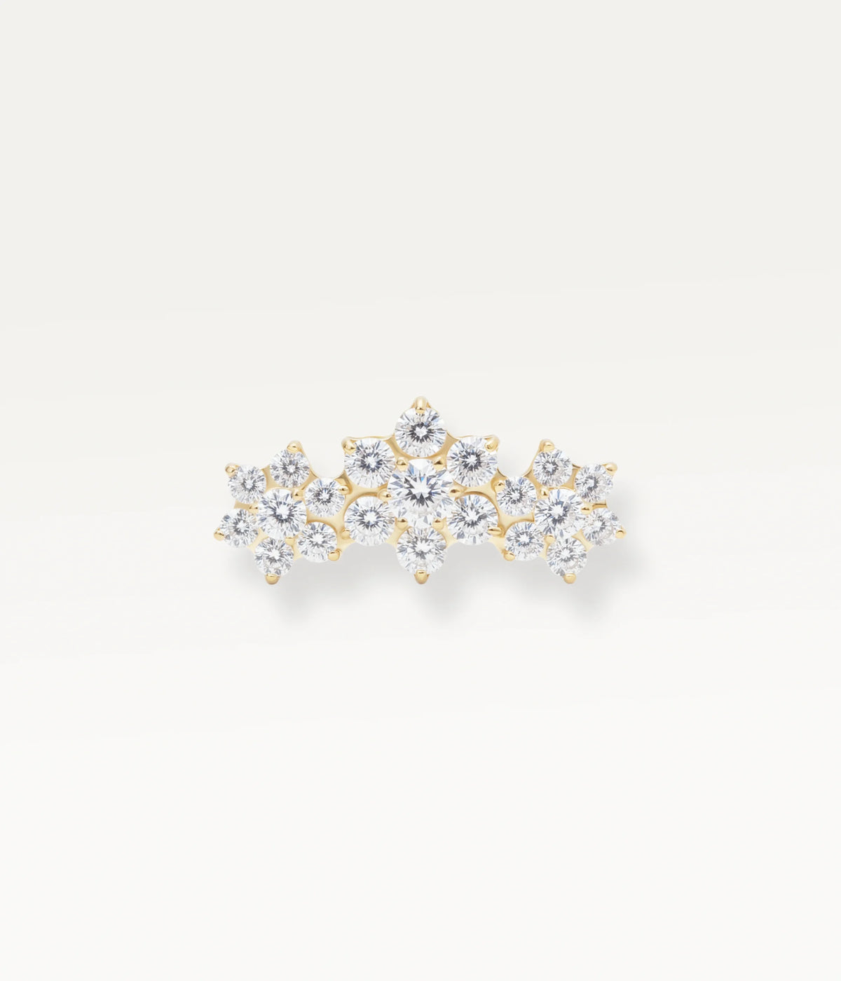 Gold-tone floral constellation jewellery adorned with sparkling zircons forming a delicate motif