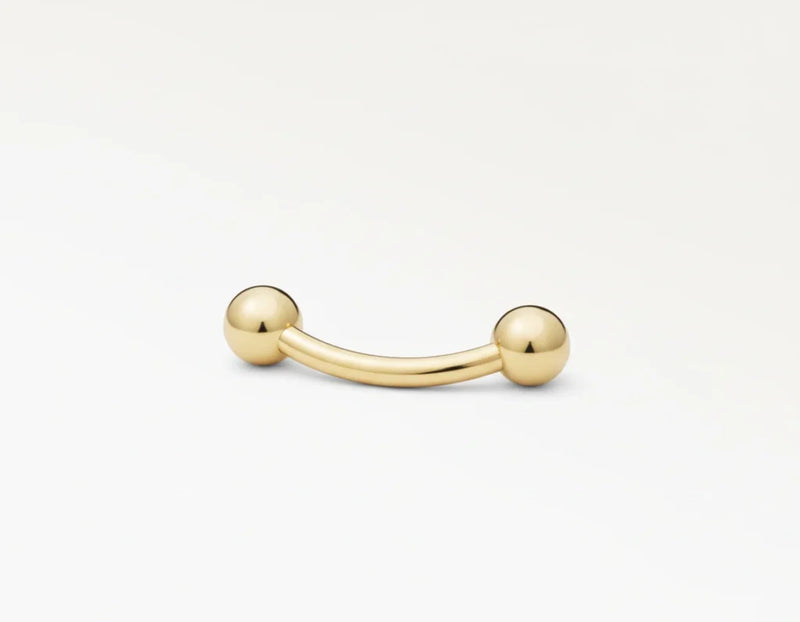 Piercing de surface oreille en titane hypoallergénique, finition dorée