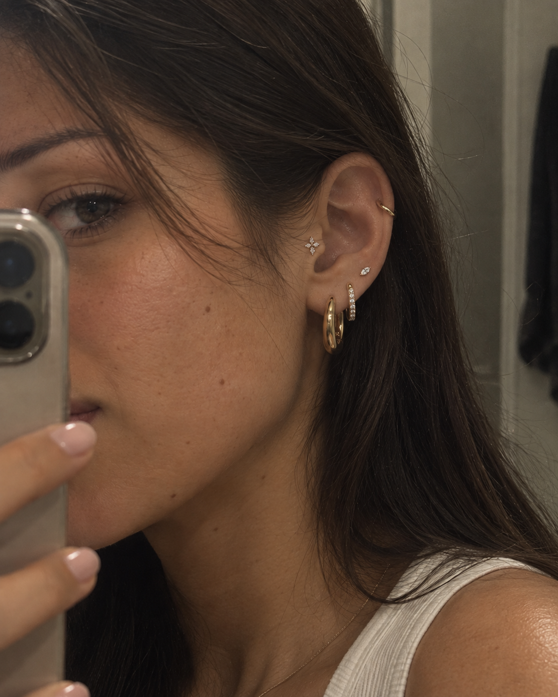 Élise gold-tone ear stack, Solstice Bijoux